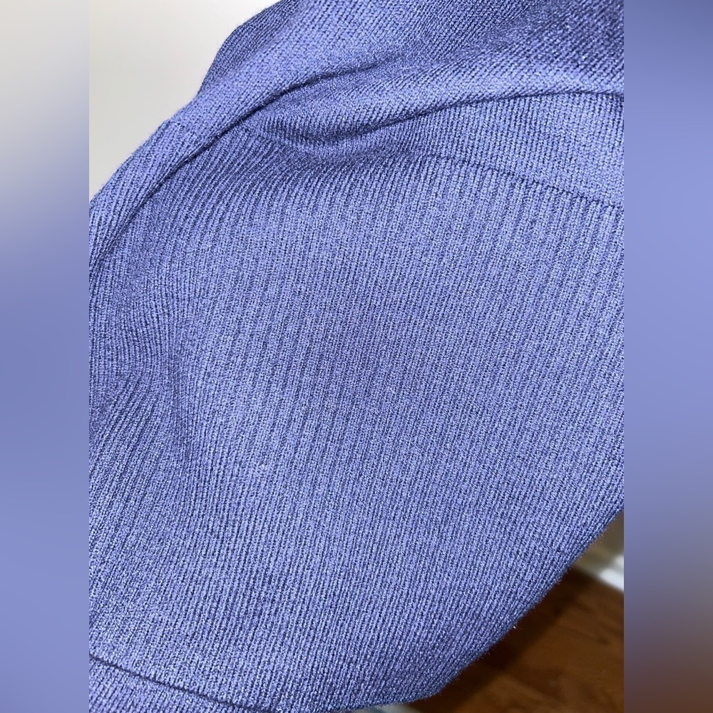 J. Jill Knit Dress NWT Navy Blue Simple ribbed detail at neck, wrist and hem L - Picture 13 of 13